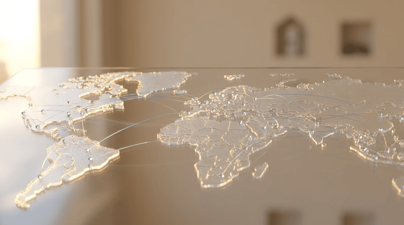 Global vehicle sourcing network visualization